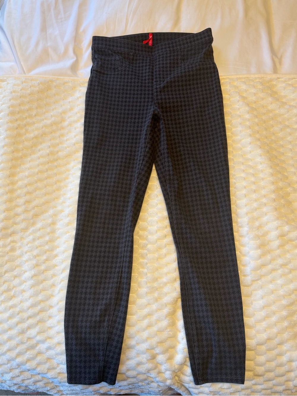 SPANX Black Houndstooth Jeggings